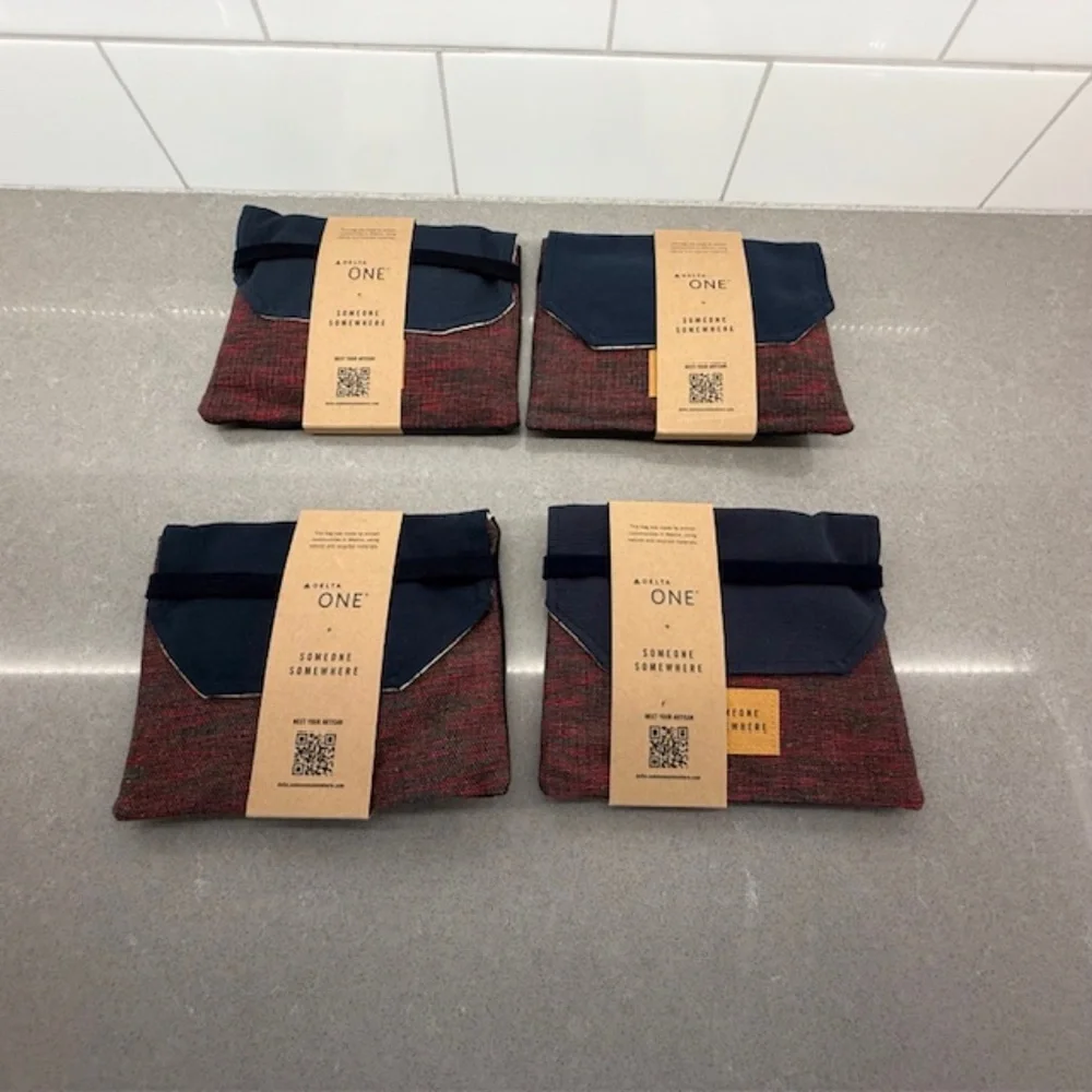 4 Delta Air Lines - Delta One Amenity Kit - Someone Somewhere NEW